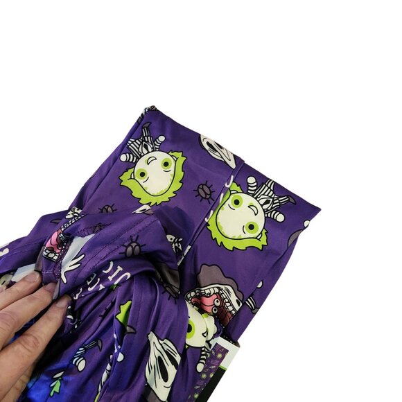 Beetlejuice Sleep Pant Small Purple Cartoon Characters Polyester & Spandex - Picture 5 of 5